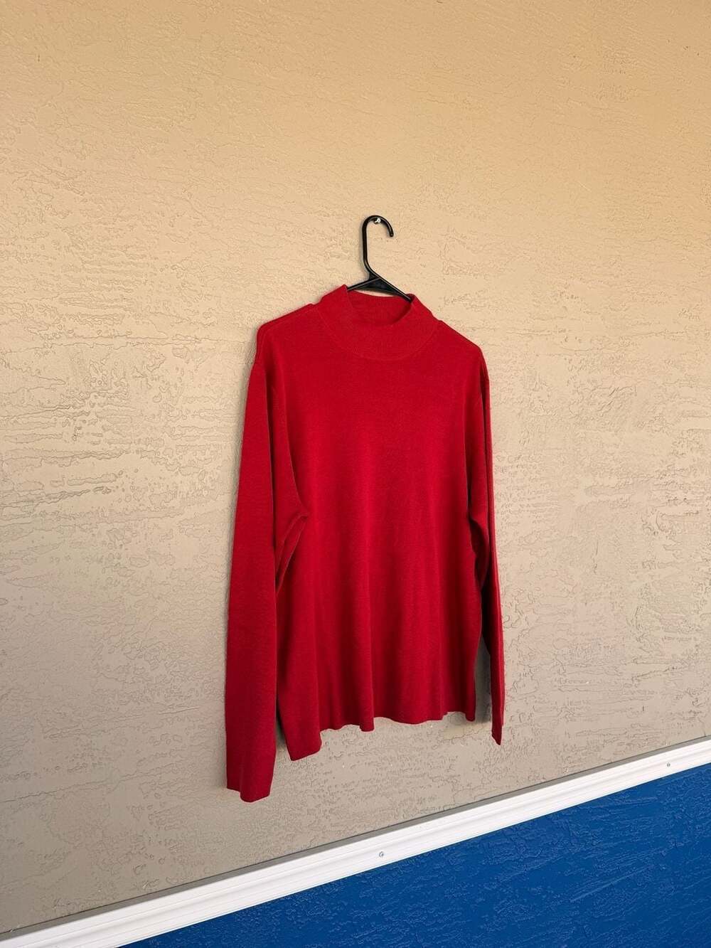Coldwater Creek Silk Blend Red Mock Neck Sweater, Size 3X — New with Tags